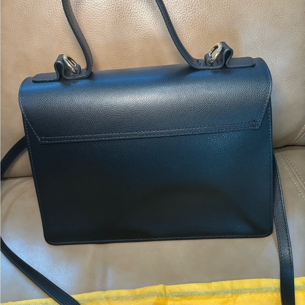 NWT Valentino Black Shoulder Bag crossbody with Gold Accents - Picture 6 of 9